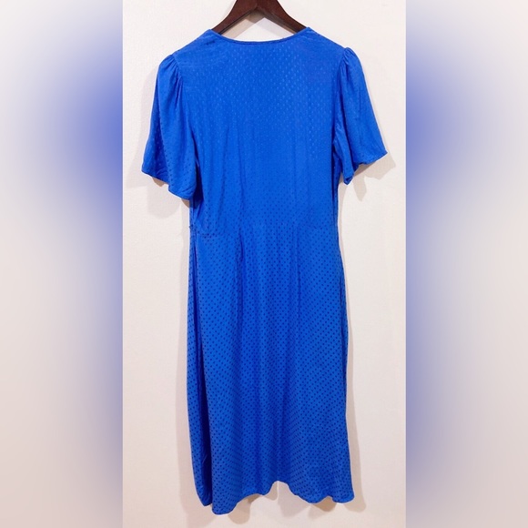 Leith metallic Royal Blue Wrap Dress - size XS - Picture 6 of 8